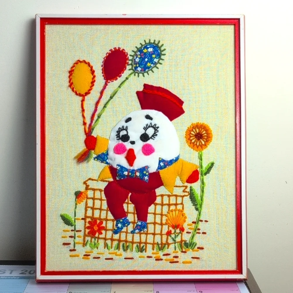 VINTAGE KITSCH WALL HANDMADE FRAME - Picture 1 of 4